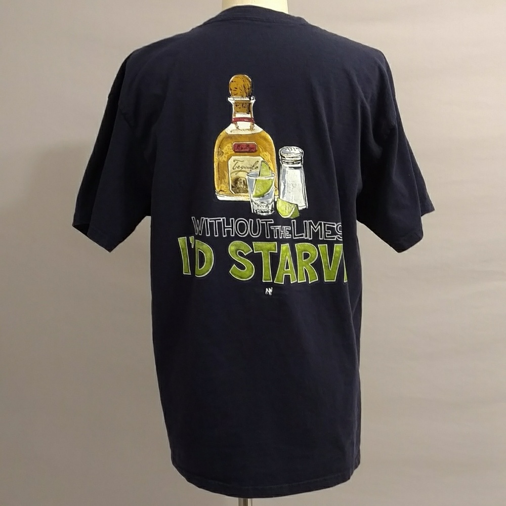 Big Dogs Tequila Shirt T Lg Tee Starve w/o Limes